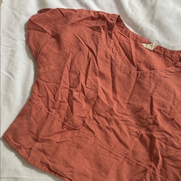 Mata Traders Tops - Mata Traders Linen Salmon Top | Sustainable Brand